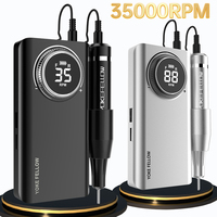 35000RPM elektryczna wiertła do paznokci na żel do Manicure polerka pilnik do paznokci akumulatorowa wiertarka do paznokci Manicure 1